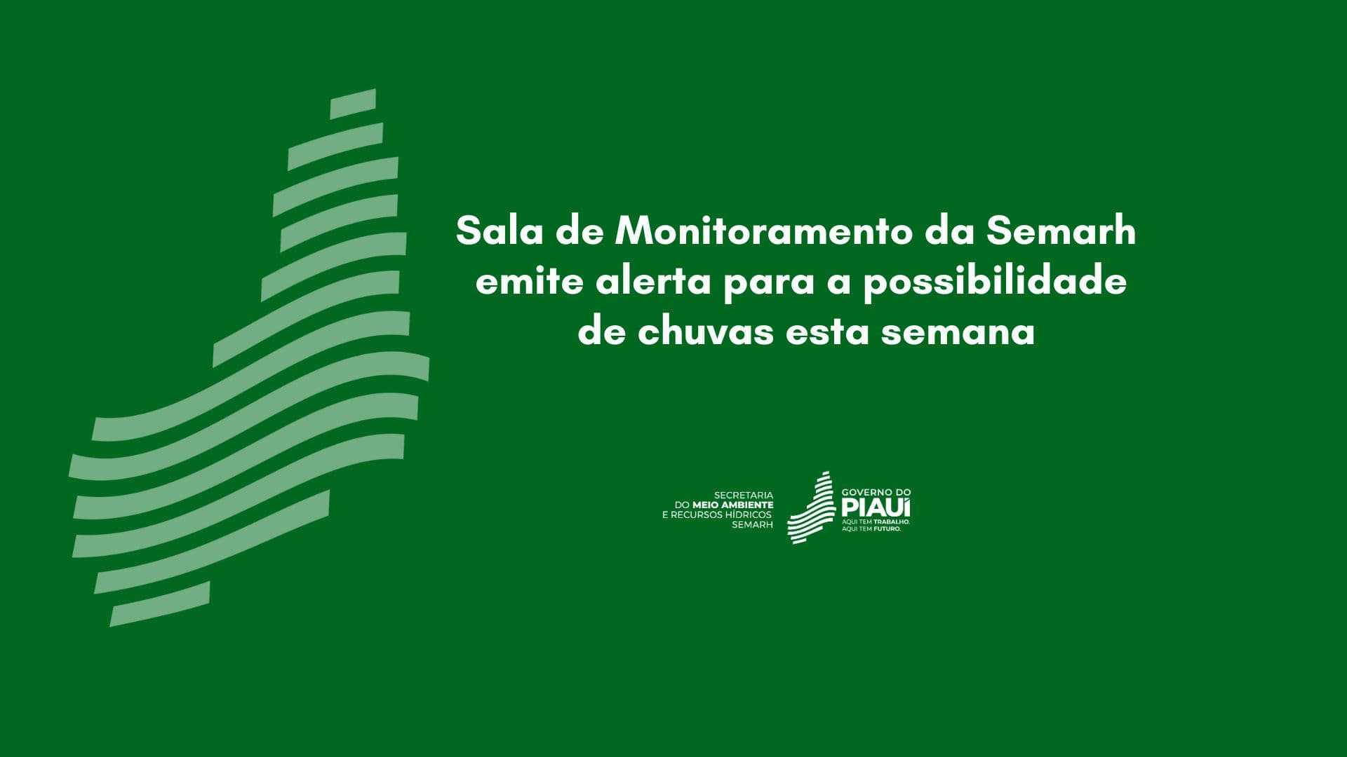 Sala de Monitoramento da Semarh emite alerta para a possibilidade de chuvas esta semana