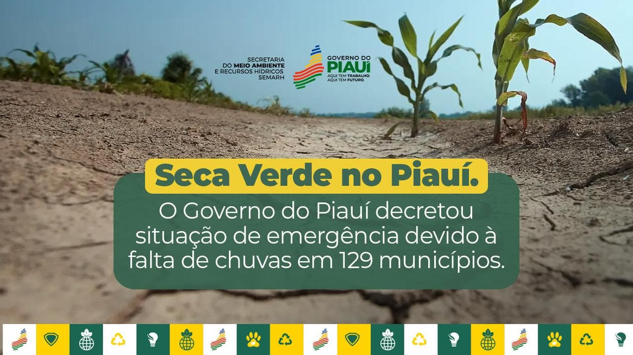 Governo decreta situação de emergência em 129 municípios e adota medidas para minimizar efeitos da falta de chuvas