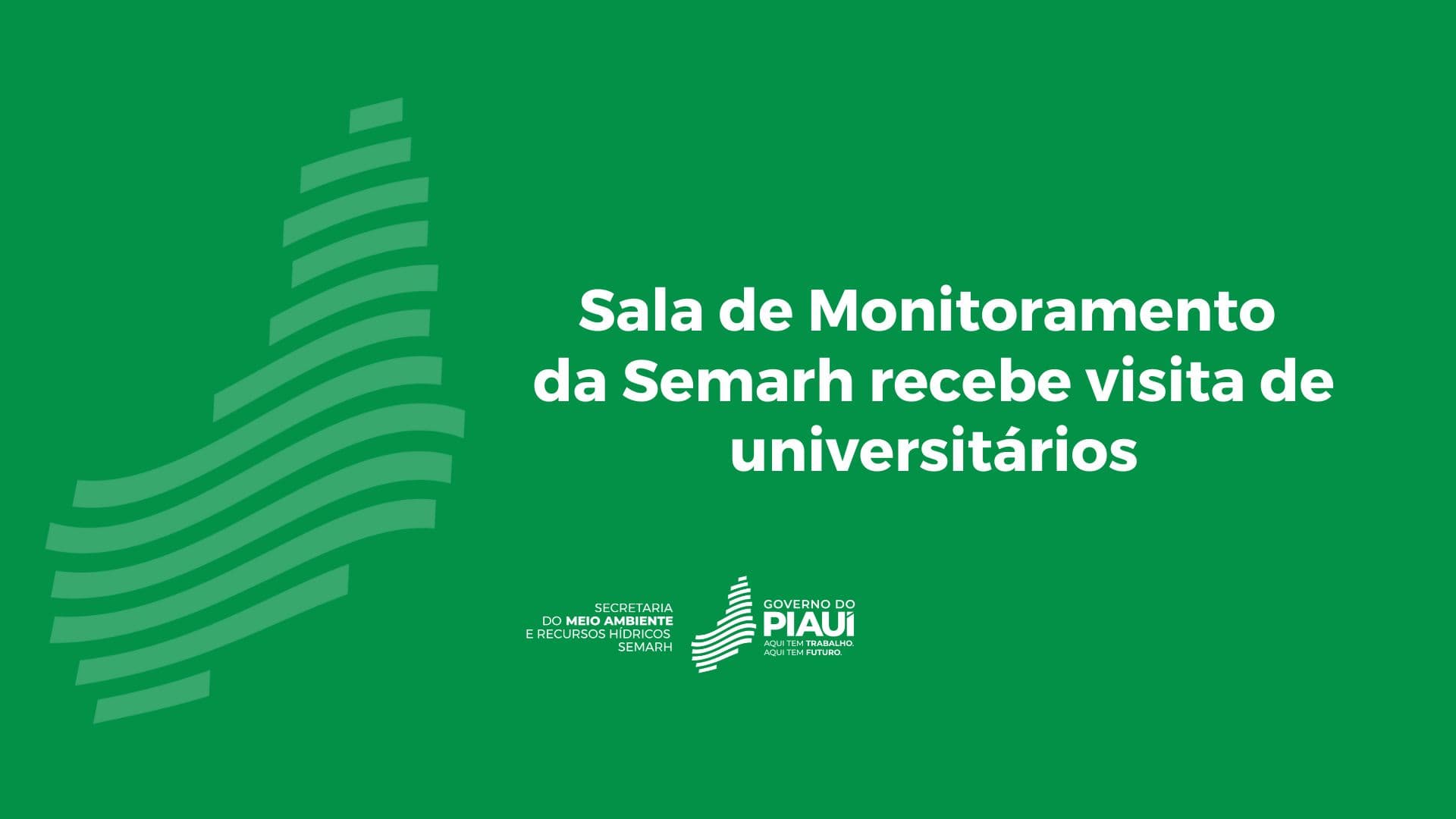 Sala de Monitoramento da Semarh recebe visita de universitários