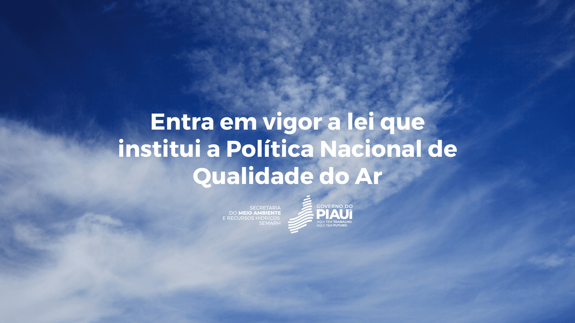 Entra em vigor a lei que institui a Política Nacional de Qualidade do Ar