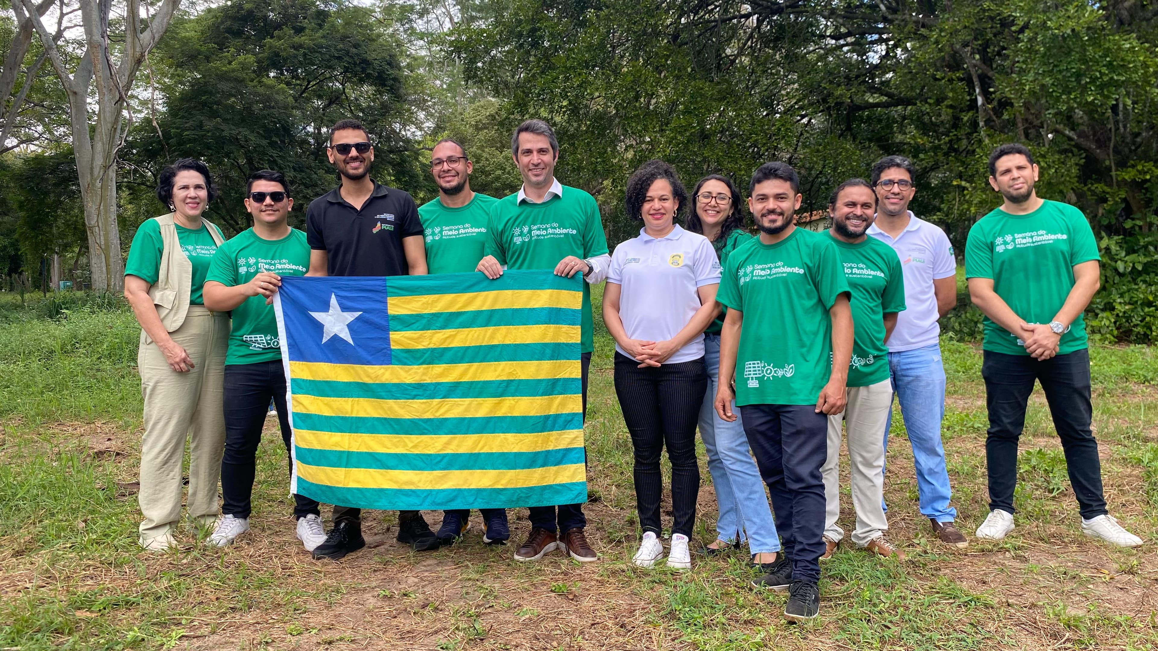Servidores da Semarh durante abertura da Semana do Meio Ambiente.