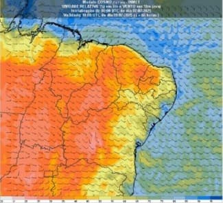 Umidade relativa do ar no dia 09/07