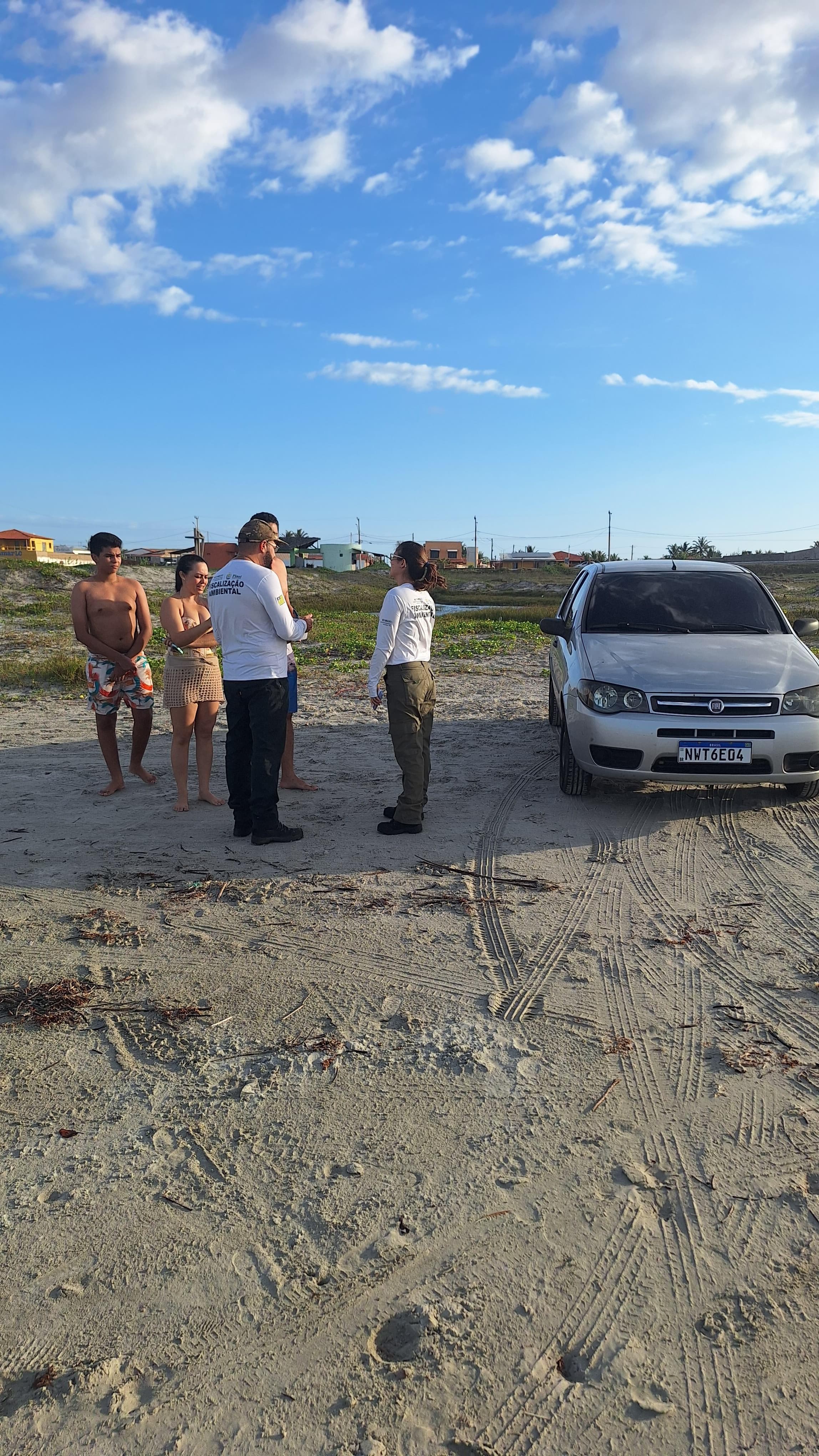 Momento de abordagem dos motoristas