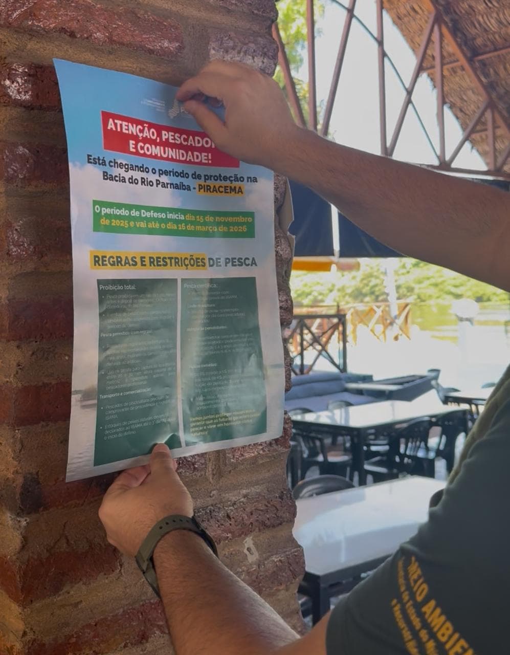 Semarh promove fiscalização educativa sobre início da piracema